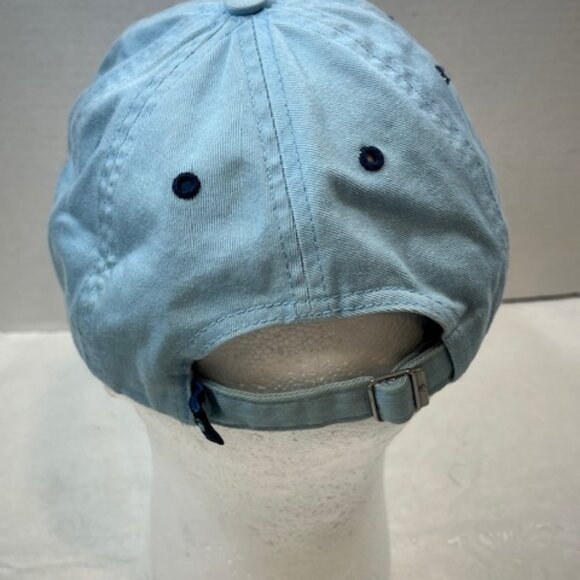 Adidas Washed Blue Cotton Adjustable Strapback Cap Hat - Picture 5 of 12